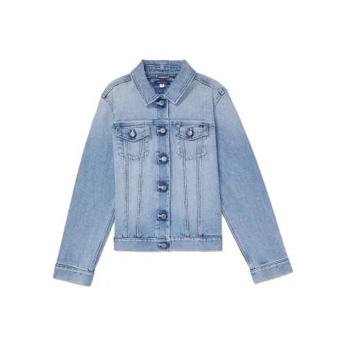 Tommy Hilfiger FW23 Облегающий крой Джинсовая куртка Куртки Светлый отмытый Куртки и пальто Женские Светло-синий