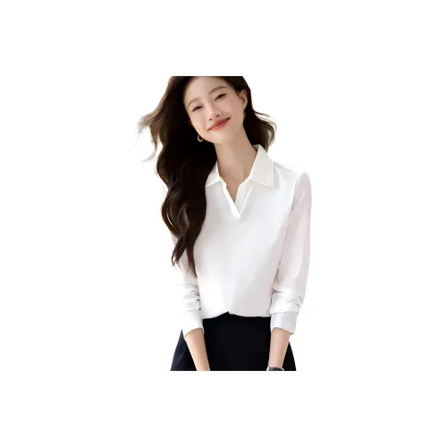 Mo Han Yi Mei Рубашка Женская Натуральный Белый