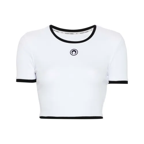 Marine Serre T-рубашка Женская Белая