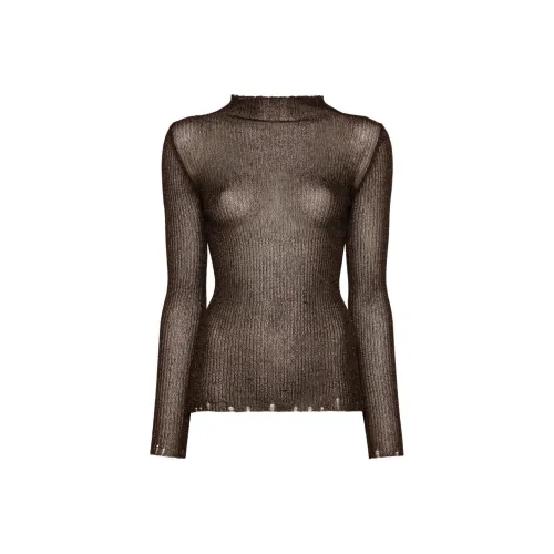 PINKO FW24 Трикотаж Женский Золотисто-Коричневый