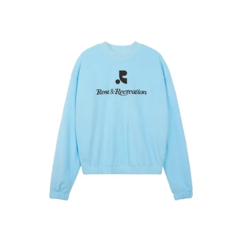 Rest Recreation LOGO Флис Свитшот Женский Синий Синий