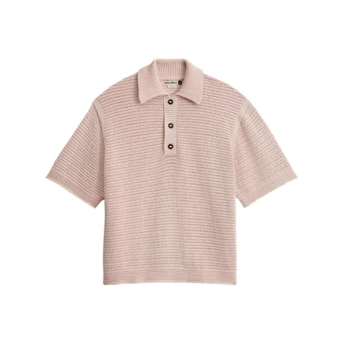 ZARA Поло Мужское Светло-Персиковое Красное