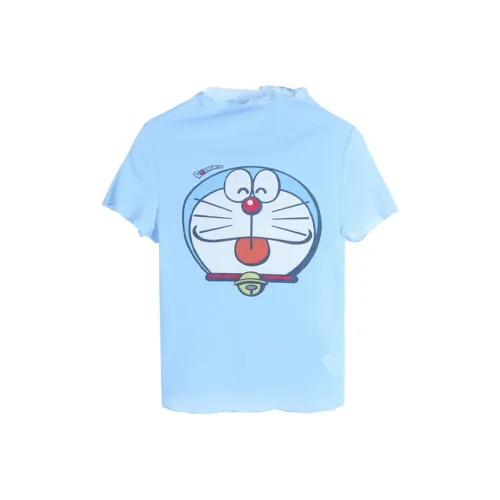 LALABOBO X DUOLA A MENG Коллаборация T-Рубашка Женская Синяя