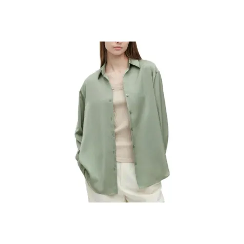 UNIQLO Травяной зеленый Женские Рубашки