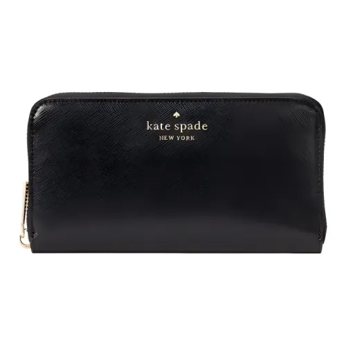 Kate Spade Кожа Кошелек Большой Женский Черный