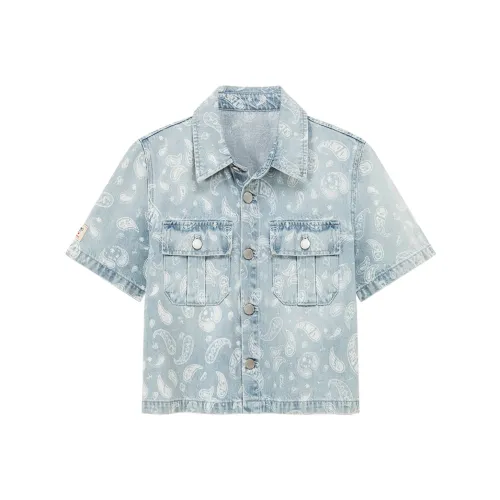 NO ONE ELSE Светло-синий деним Женские Рубашки