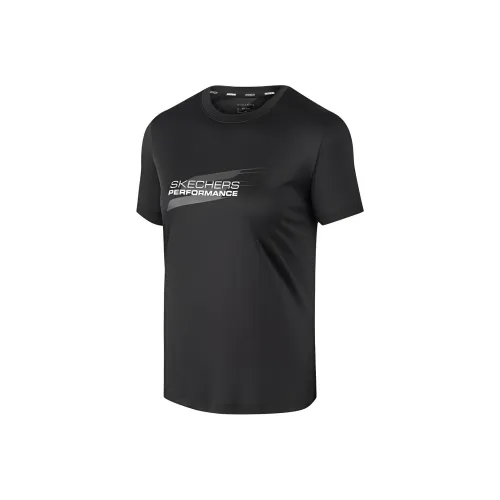 Skechers Угольный черный/0018 Женские футболки