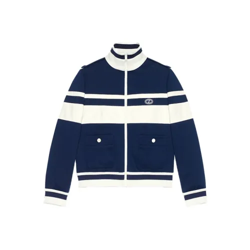 GUCCI Куртка Осенняя Женская Белая Синяя