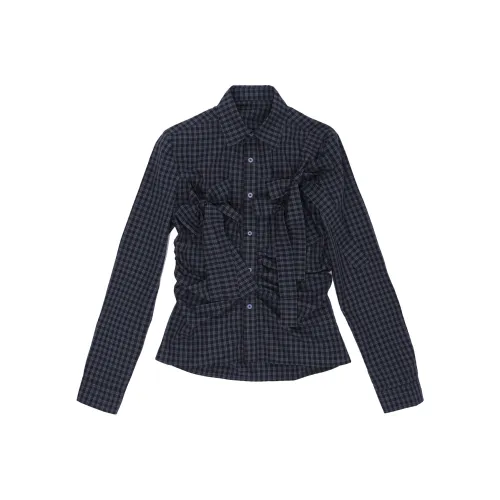 MJ STYLE Рубашка Женская Темно-синяя