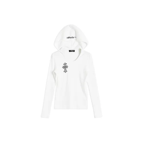 Ed Hardy Айвори Белый Женские T-Рубашки