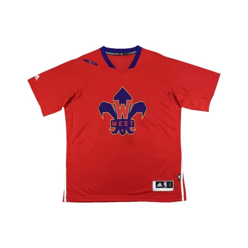 Adidas Баскетбольная Джерси Мужская Красная