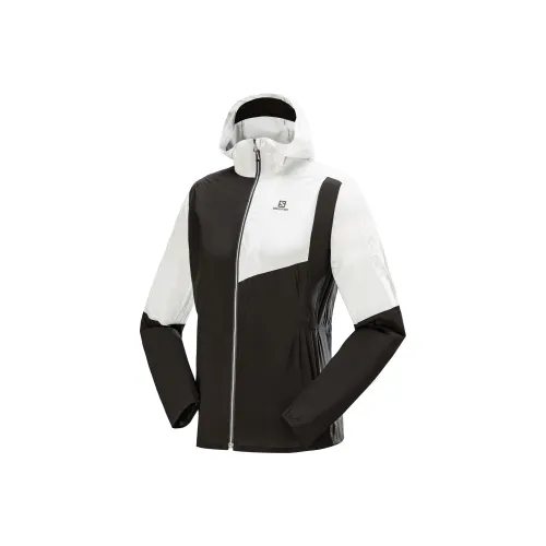 SALOMON BONATTI TRAIL Женские куртки, цвет: эбеновый белый