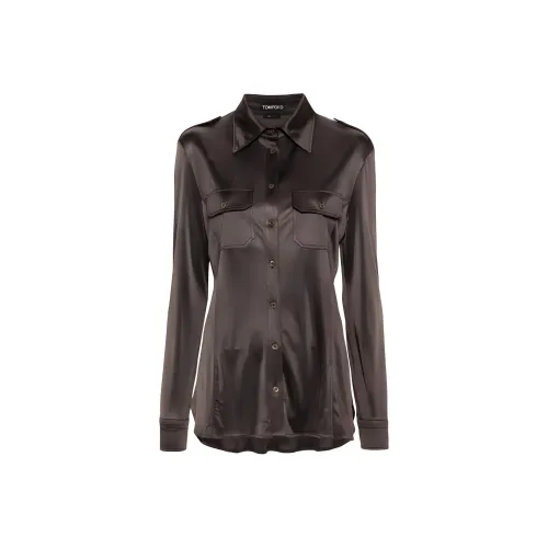 TOM FORD SS24 Рубашка Женская Шоколад