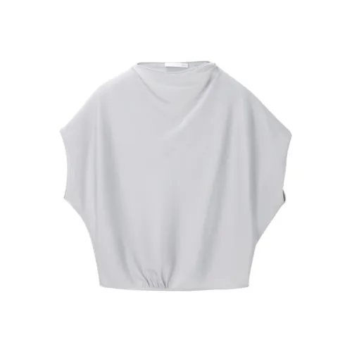 OVV Серебряный Однотонный A1 Женские Футболки