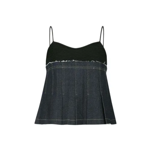 ANDERSSON BELL Collaboration SS24 Топ на бретелях Женский Черный Индиго