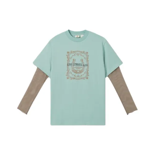 Levi's Стандартная T-рубашка Женская Бирюзовая