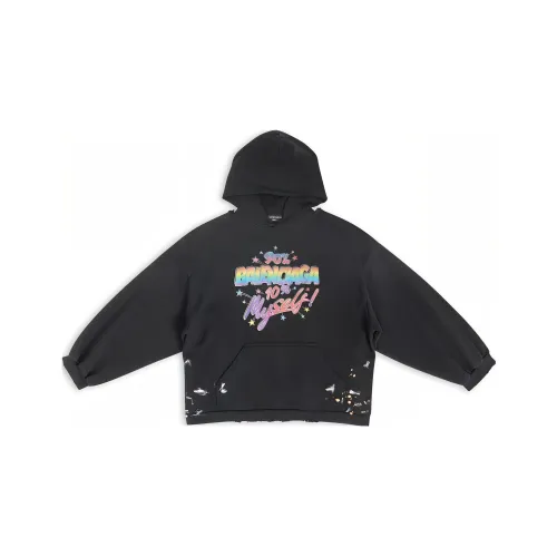 Balenciaga FW22 Свитшот Свободного кроя Женский Черный