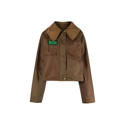 BARBOUR x GANNI FW23 Куртки и пальто Женские Коричневый