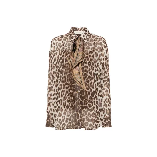 Zimmermann SS24 Рубашка Женская Шоколад