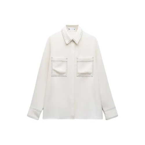 ZARA Белые Женские Рубашки
