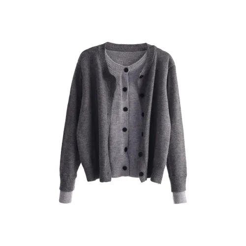 AINUOERMY Трикотаж Женский Серый