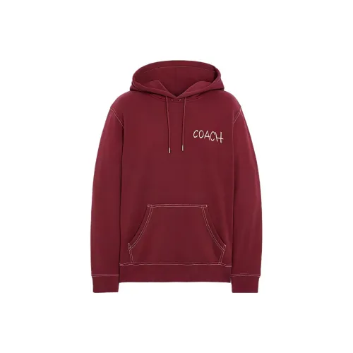 COACH Red Men's Sweatshirts COACH Красный Мужские Толстовки