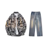 Set (Black Top + Nostalgic Blue Jeans)  
Комплект (Черный топ + Ностальгические синие джинсы)