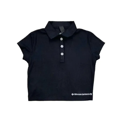 Chrome Hearts SS23 Поло Женское Черное