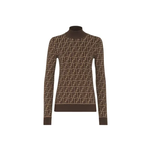 FENDI FW24 Трикотаж Женский Коричневый