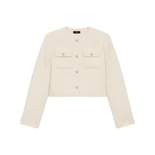 THEORY Куртки Пальто Женские Айвори Белый