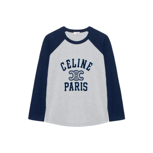 CELINE SS24 Реглан-рукав T-рубашка Женская Смешанная серый