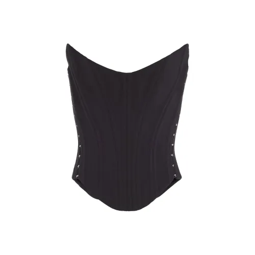 Mugler SS24 Без бретелей Топ Женский Черный