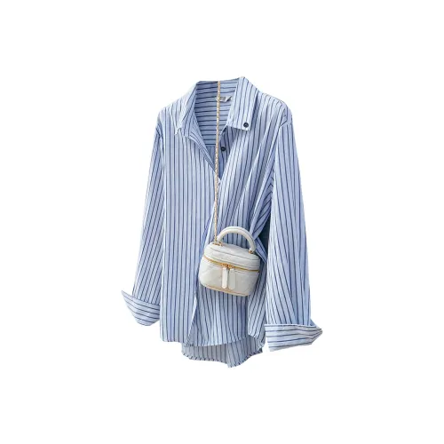 TOUCH Рубашка Женская Синие Полосы