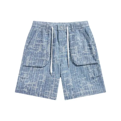 PEACEBIRD MEN Джинсовые шорты Мужской Средний синий деним 1