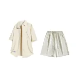 Абрикосовая рубашка + абрикосовые шорты