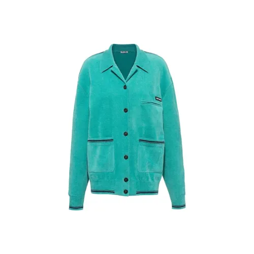 MIU MIU FW21 Куртки и пальто Женские Зеленый