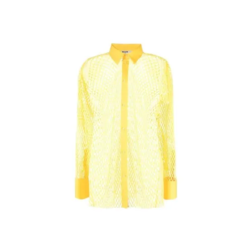 MSGM Желтые Женские Рубашки