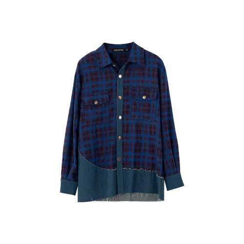 SOON FLOWER Рубашка Весна Женская Синяя