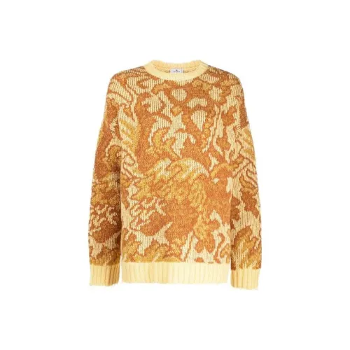 ETRO Желтые Женские Кашемировые Свитеры