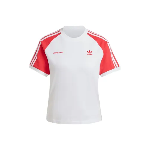 Adidas Originals SPORTY RICH Collaboration T-Shirt Женская Красная