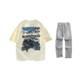 Абрикос + Грязно-желтый