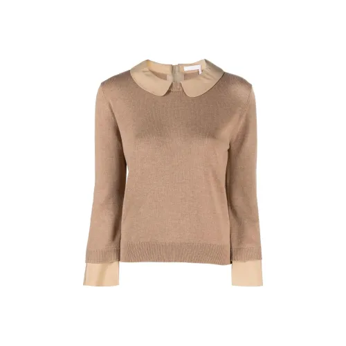 See By Chloe FW22 Свитер Женский Верблюжий Коричневый