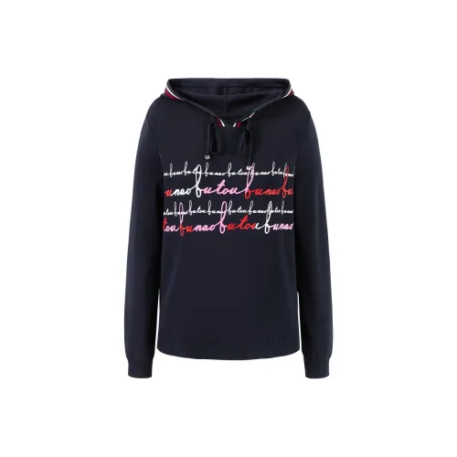 JZ Juzui Трикотаж Женский Цветочный Темно-Синий