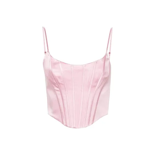 Zimmermann Топ на бретелях Женский Розовый
