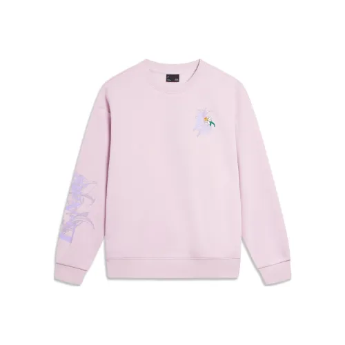LINING Sports Life Collection Лотосовый корень Пудры Фиолетовый Женские Толстовки