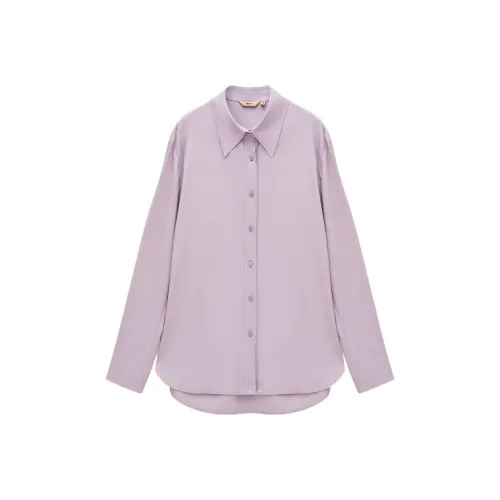 INSUN Рубашка Женская Дымчатый Фиолетовый