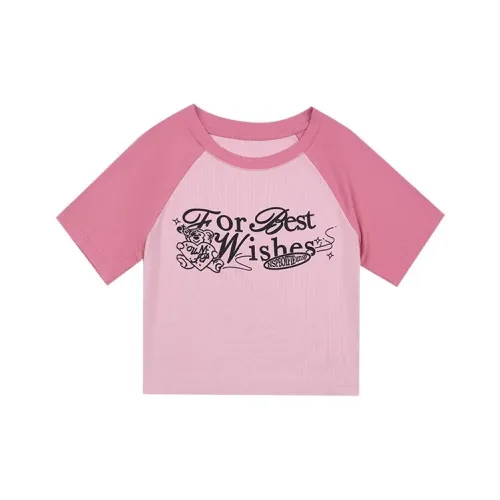 Geyini Standardная T-рубашка Женская Розовая