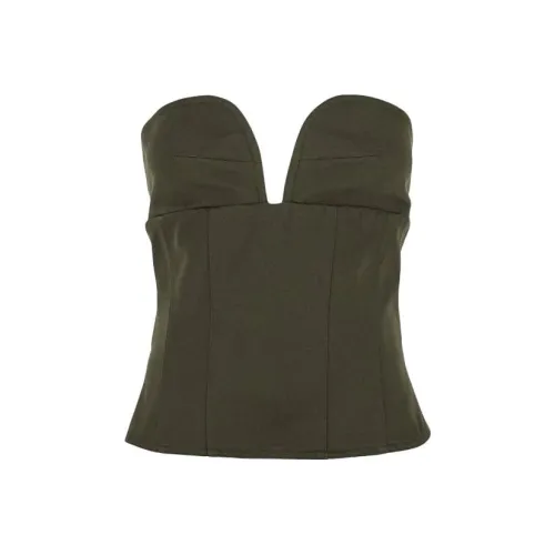 MaxMara Без бретелек Топ Женский Зеленый