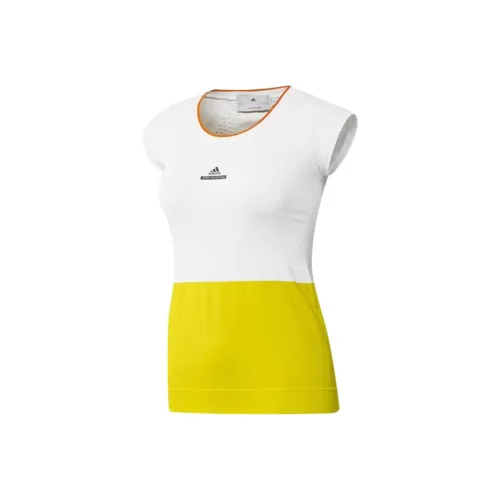 Adidas Белый/Желтый Женские Футболки