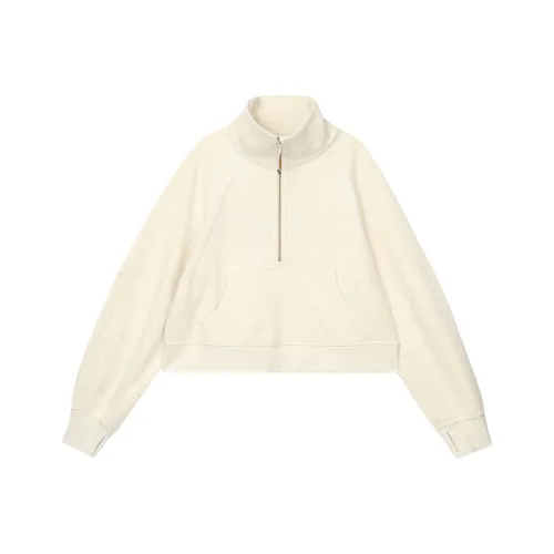 lululemon Scuba Series Толстовка Женская Цвет Айвори Белый Золото